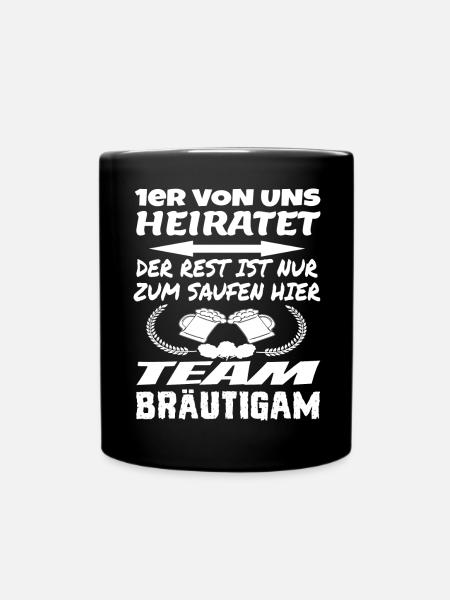 Team Bräutigam - Tasse einfarbig - Schwarz