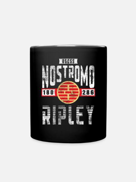 Alien Nostromo crew rank Ripley - Full Colour Mug - black