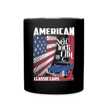 American Classic Cars - Full Colour Mug - black - Front