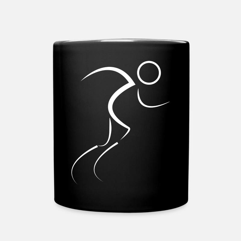 Marathon running - Full Colour Mug - black
