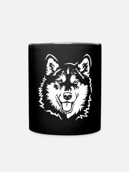 Alaskan Malamute Tête « Black Edition » - Mug uni - noir