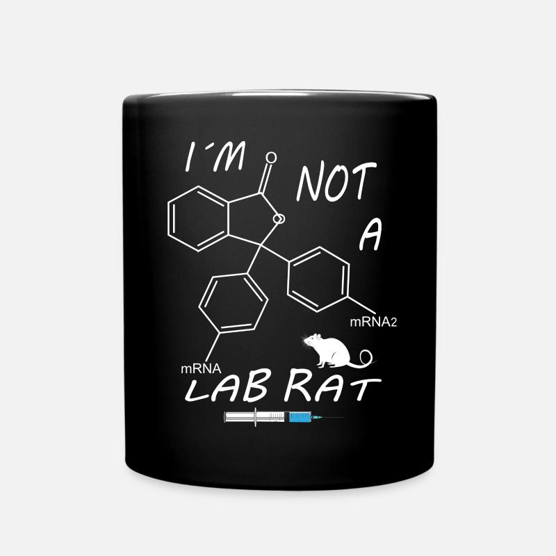 Ich bin keine Labor Ratte - Tasse einfarbig - Schwarz