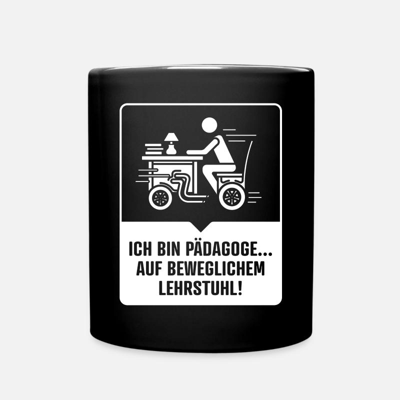 Pädagoge auf beweglichem Lehrstuhl - Tasse einfarbig - Schwarz