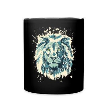 Lion - Tête de lion - Wildkatze Safari - Mug uni - noir - Devant