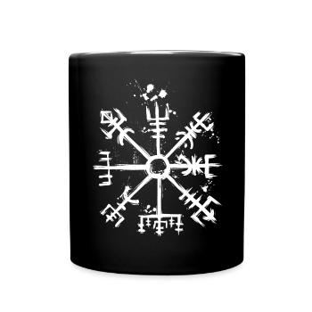Vegvisir - Viking Compass - Norse Mythology - Tasse einfarbig - Schwarz - Vorne