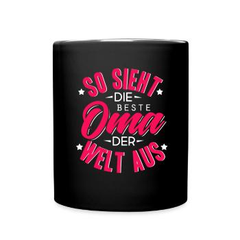 Die beste Oma der Welt - Tasse einfarbig - Schwarz - Vorne