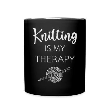Stricken - Tasse einfarbig - Schwarz - Vorne