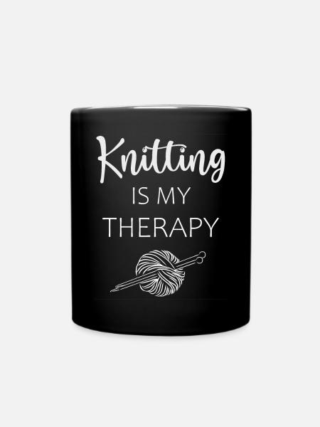 Stricken - Tasse einfarbig - Schwarz
