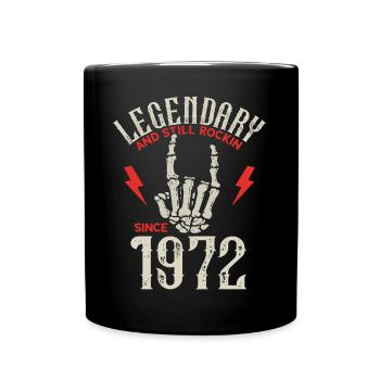 Legendär seit 1972 Jahrgang Geburtstag Geschenk - Tasse einfarbig - Schwarz - Vorne