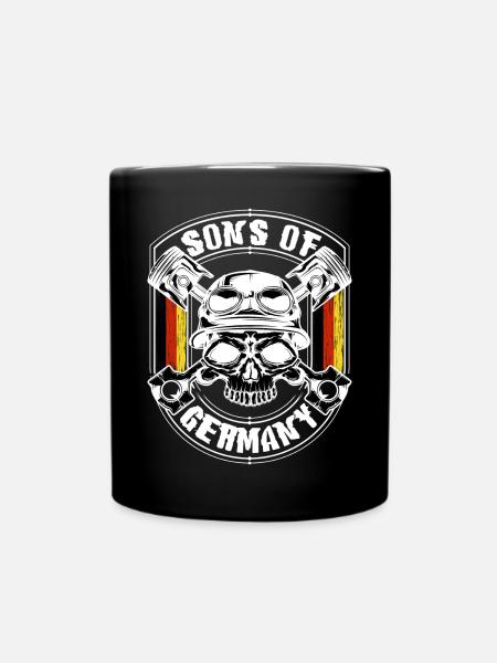 Biker Sons of Germany - Tasse einfarbig - Schwarz