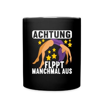 Turnen Turner - Tasse einfarbig - Schwarz - Vorne