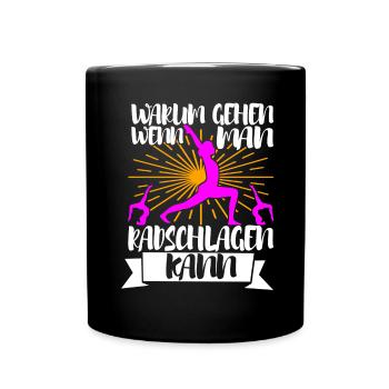 Turnen Turner - Tasse einfarbig - Schwarz - Vorne