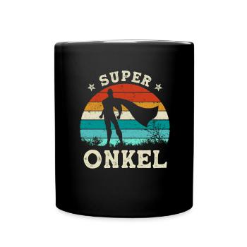 Super Uncle Gift Superhero Father's Day - Full Colour Mug - black - Front