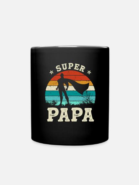 Super Papa Cadeau Super-Héros Fête des Pères - Mug uni - noir