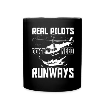 Pilote d’hélicoptère - Mug uni - noir - Devant