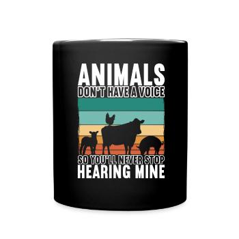 Vegan Vegetarians - Full Colour Mug - black - Front