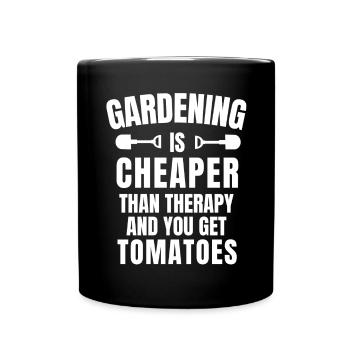gardening, gardening, gardening - Full Colour Mug - black - Front