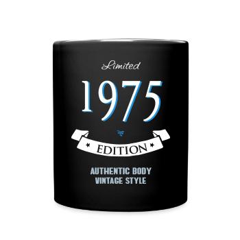 1975 geburtsjahr jahreszahl 50 Jahre Geschenk best - Tasse einfarbig - Schwarz - Vorne