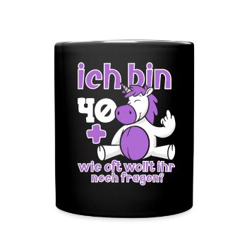 41. Geburtstag 41 Jahre Alt - Tasse einfarbig - Schwarz - Vorne