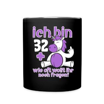 33. Geburtstag 33 Jahre Alt - Tasse einfarbig - Schwarz - Vorne