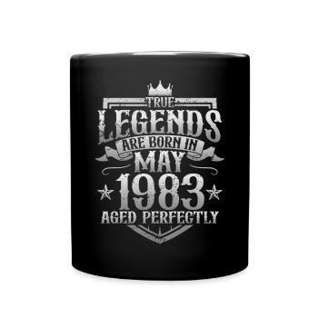 Mai Né 1983 Légendes Anniversaire - Mug uni - noir - Devant