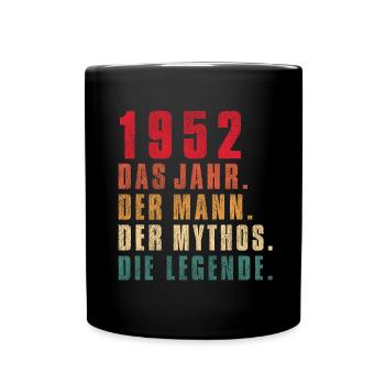70 Geburtstag 70 Jahre Alt - Tasse einfarbig - Schwarz - Vorne