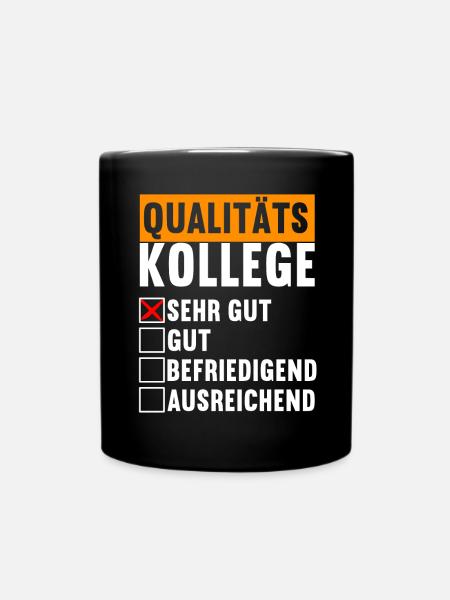 Abschiedsgeschenk Jobwechsel Kollege - Tasse einfarbig - Schwarz
