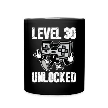 30 Anniversaire Niveau 30 Anniversaire débloqué 30 ans - Mug uni - noir - Devant