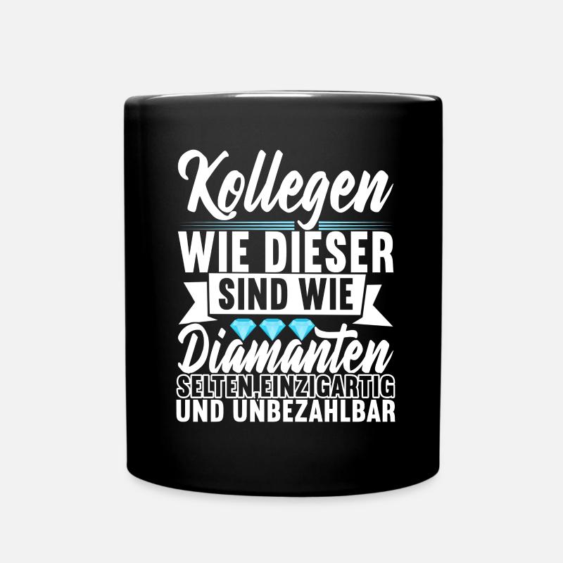 Abschiedsgeschenk Jobwechsel Kollege - Tasse einfarbig - Schwarz