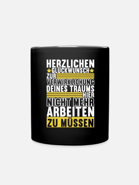Abschiedsgeschenk Jobwechsel Kollege - Tasse einfarbig - Schwarz