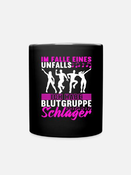 Schlager Schlagerparty - Tasse einfarbig - Schwarz