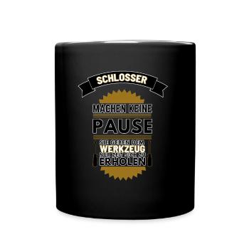 SCHLOSSER MACHEN KEINE PAUSE - Tasse einfarbig - Schwarz - Vorne