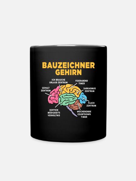 Bauzeichner - Tasse einfarbig - Schwarz