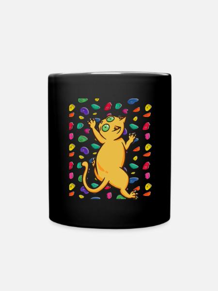 Klettern Kletterer - Tasse einfarbig - Schwarz