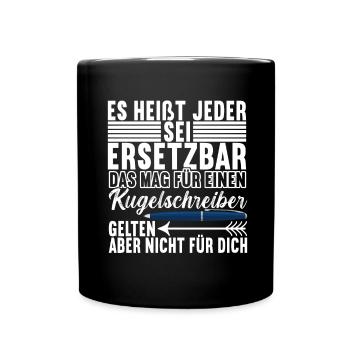 Abschiedsgeschenk Jobwechsel Kollege - Tasse einfarbig - Schwarz - Vorne