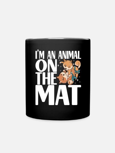 Brazilian Jiu Jitsu Grappling - Full Colour Mug - black