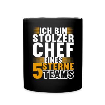 Abteilungsleiter Chef - Tasse einfarbig - Schwarz - Vorne