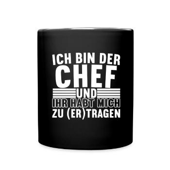 Abteilungsleiter Chef - Tasse einfarbig - Schwarz - Vorne