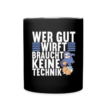 Boule Petanque - Tasse einfarbig - Schwarz - Vorne