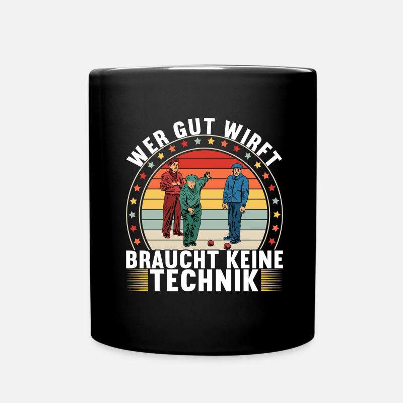 Boule Petanque - Tasse einfarbig - Schwarz