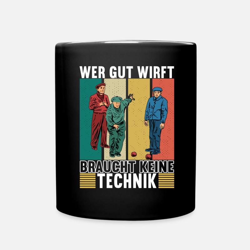 Boule Petanque - Tasse einfarbig - Schwarz
