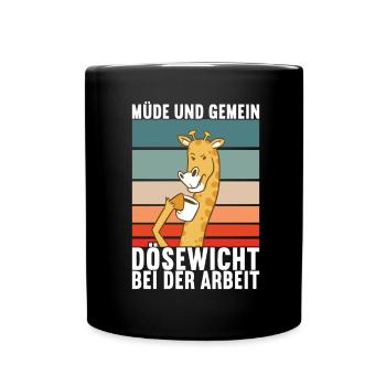Lustige Sprüche Witzige Sprüche - Tasse einfarbig - Schwarz - Vorne