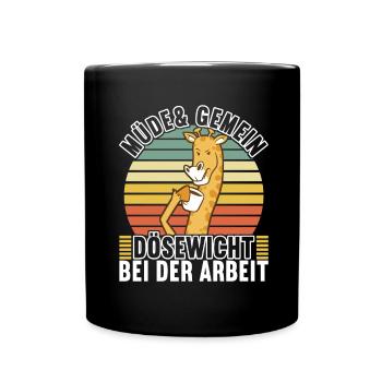 Lustige Sprüche Witzige Sprüche - Tasse einfarbig - Schwarz - Vorne