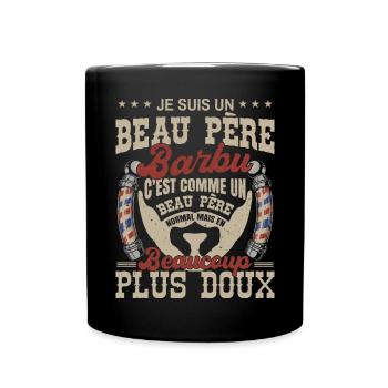 Je suis un beau père barbu normal fans barbe - Mug uni - noir - Devant