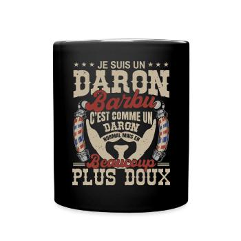 Je suis un daron barbu normal fans barbe - Mug uni - noir - Devant