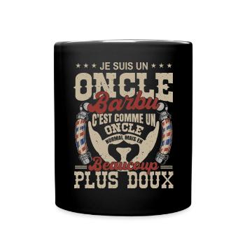 Je suis un oncle barbu normal fans barbe - Mug uni - noir - Devant