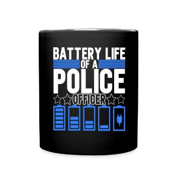 Police Policeman - Full Colour Mug - black - Front