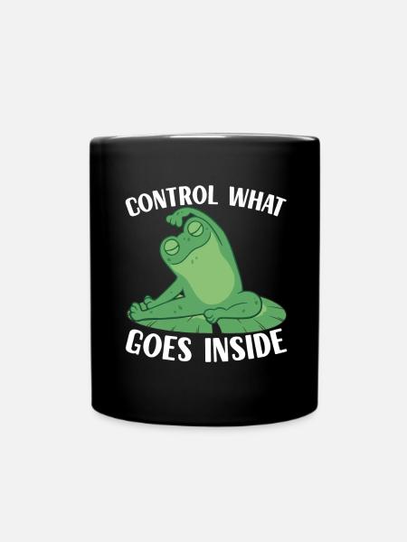 Frog Yoga - Tasse einfarbig - Schwarz