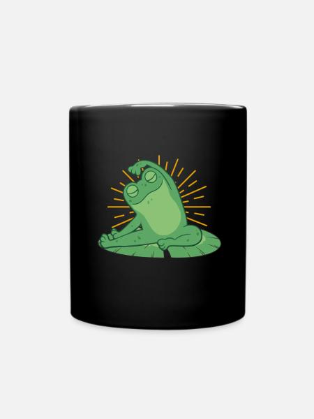 Frog Yoga - Tasse einfarbig - Schwarz