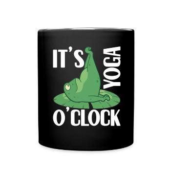 Frog Yoga - Full Colour Mug - black - Front